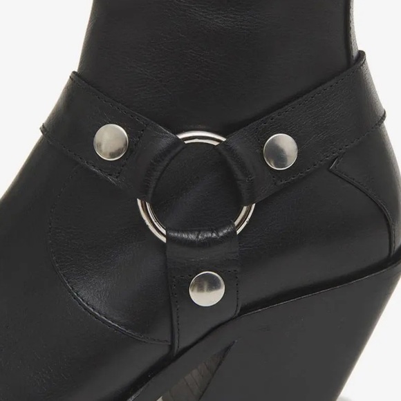 Anine Bing Nash Black Leather Boots Size 39 - Picture 2 of 11